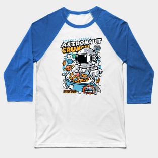 Retro Cartoon Cereal Box // Astronaut Crunch // Funny Vintage Breakfast Cereal Baseball T-Shirt